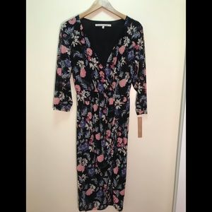 NWT RACHEL Rachel Roy Black Floral Dress Size M